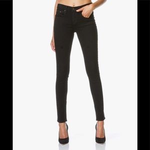 Rag & Bone Jean black skinny denim size 29 coal wash 26.5” inseam